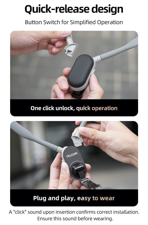 Magnetic Neck Phone Holder Cell Phone Mount, Hand Free POV/Vlog Flexible Phone Neck Holder Around Chest Stand for Video Recording - Image 3