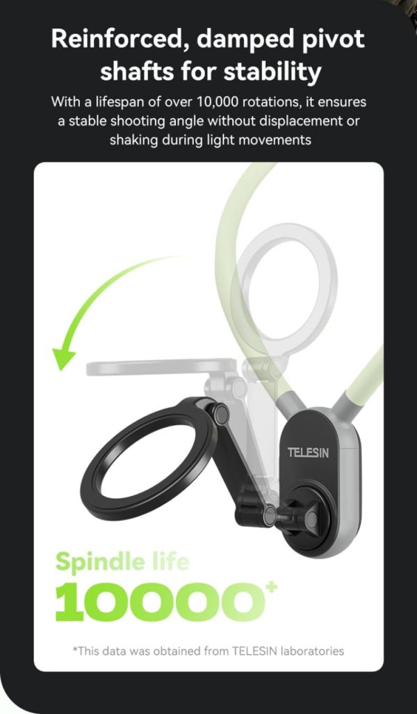 Magnetic Neck Phone Holder Cell Phone Mount, Hand Free POV/Vlog Flexible Phone Neck Holder Around Chest Stand for Video Recording - Image 9