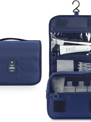 Multi-compartment Makeup Organizer Bag Waterproof Toiletry Pouch Portable Hanging Cosmetic organizer Large Capacity Washable Durable for Travelling and Gift Item
