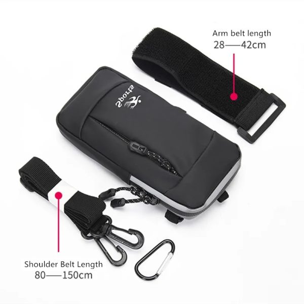 Phone Holder for Running, wrist pouch Workout and Gym Armband, Cell Phone Purse Small Crossbody Pouch, including Reflecting outlines, keys space and handsfree outlet - Image 3