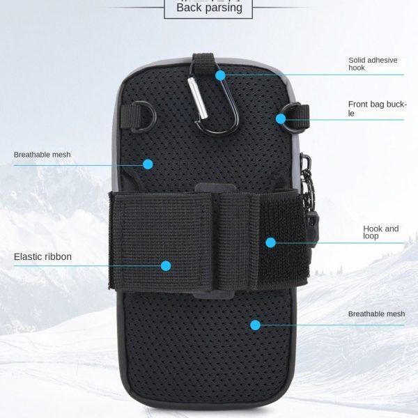 Phone Holder for Running, wrist pouch Workout and Gym Armband, Cell Phone Purse Small Crossbody Pouch, including Reflecting outlines, keys space and handsfree outlet - Image 5