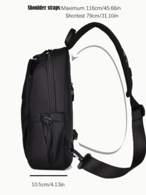 Premium Quality Men’s Nylon Crossbody Bag – Multi-Pocket, Stylish Casual Sling for Outdoor Activities