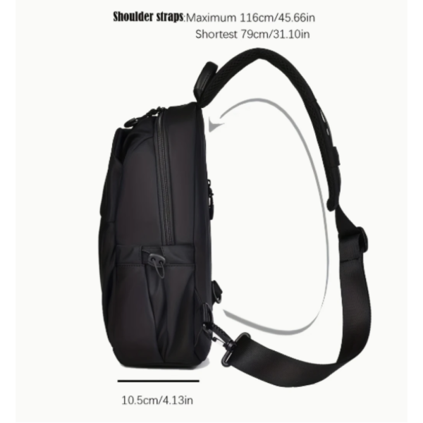 Premium Quality Men's Nylon Crossbody Bag - Multi-Pocket, Stylish Casual Sling for Outdoor Activities - Image 2