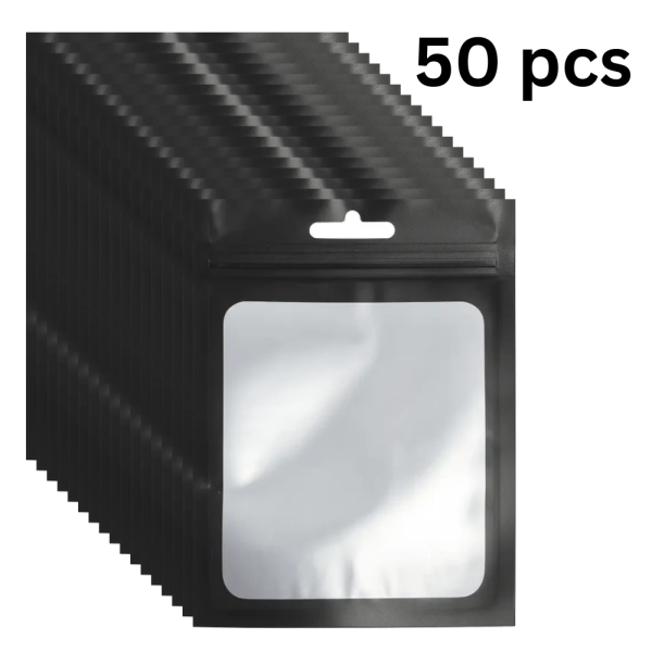 Premium Quality PVC Zipper Packing Self Sealing moisture proof Pouches Pack of 50 pcs - Image 4