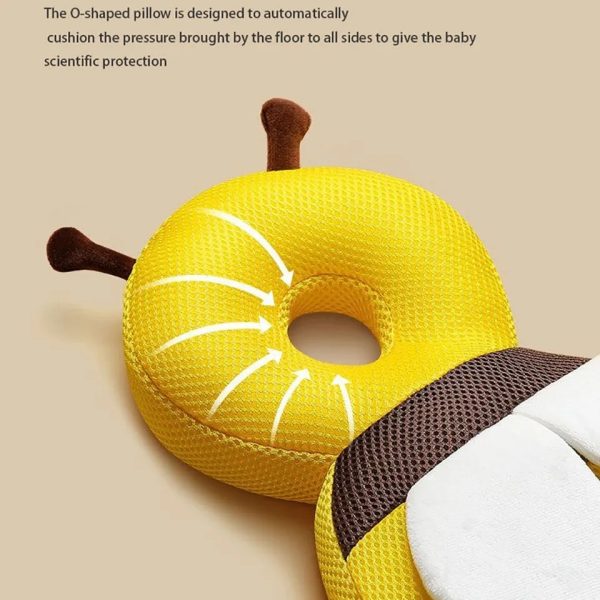 Premium Quality Baby Head Protector Backpack Bee Design Soft Landing & Safety Toddler Fall Protection for Baby - Image 3