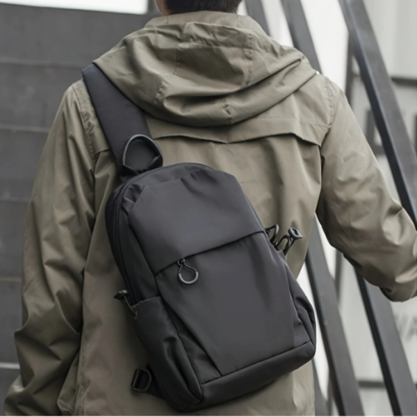 Premium Quality Men's Nylon Crossbody Bag - Multi-Pocket, Stylish Casual Sling for Outdoor Activities