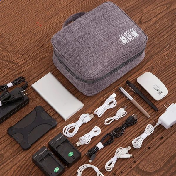 Universal Travel Cable Organizer Bag Water Resistant for Organization Multi-function Large Capacity - Image 2