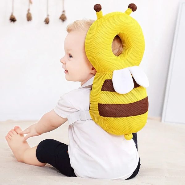 Premium Quality Baby Head Protector Backpack Bee Design Soft Landing & Safety Toddler Fall Protection for Baby - Image 4