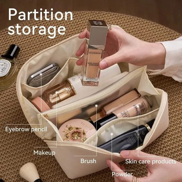 Premium Quality Travel Cosmetic Bag for Women, Large Capacity Multi Layered Storage Makeup Bag - Image 2