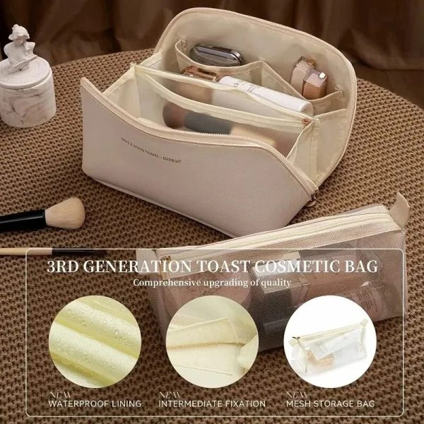 Premium Quality Travel Cosmetic Bag for Women, Large Capacity Multi Layered Storage Makeup Bag - Image 4