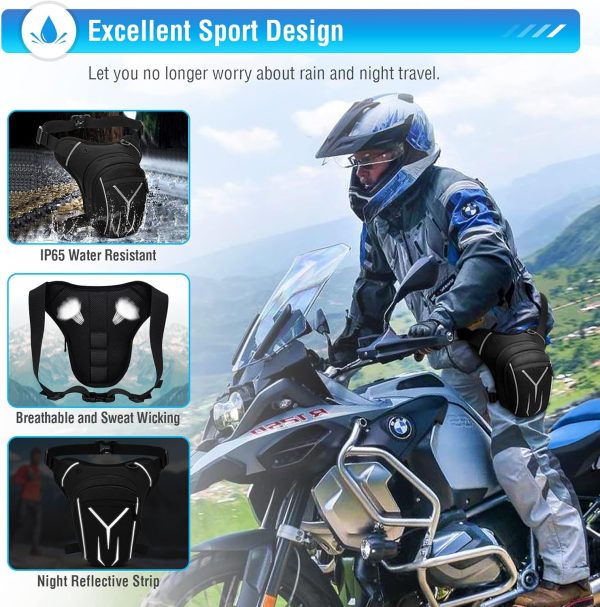 Leg Strap Waterproof Fanny Pack Outdoor Motorcycle Drop Leg Bag for Hiking Climbing Cycling Bike Riding - Image 5