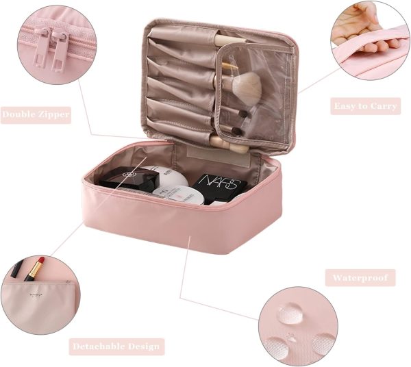Premium Quality Cosmetic Bag for Women Cosmetic Water-proof Travel Makeup Bag Large Capacity - Image 3